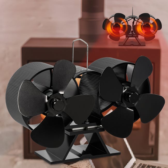 Mini ventilateur de poêle/ventilateur silencieux pour la circulation de la  chaleur/ventilateur de brûleur à bois/brûleur à bois Eco Fire Fan
