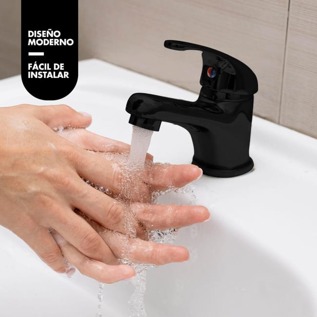 Grifo baño best sale negro leroy merlin