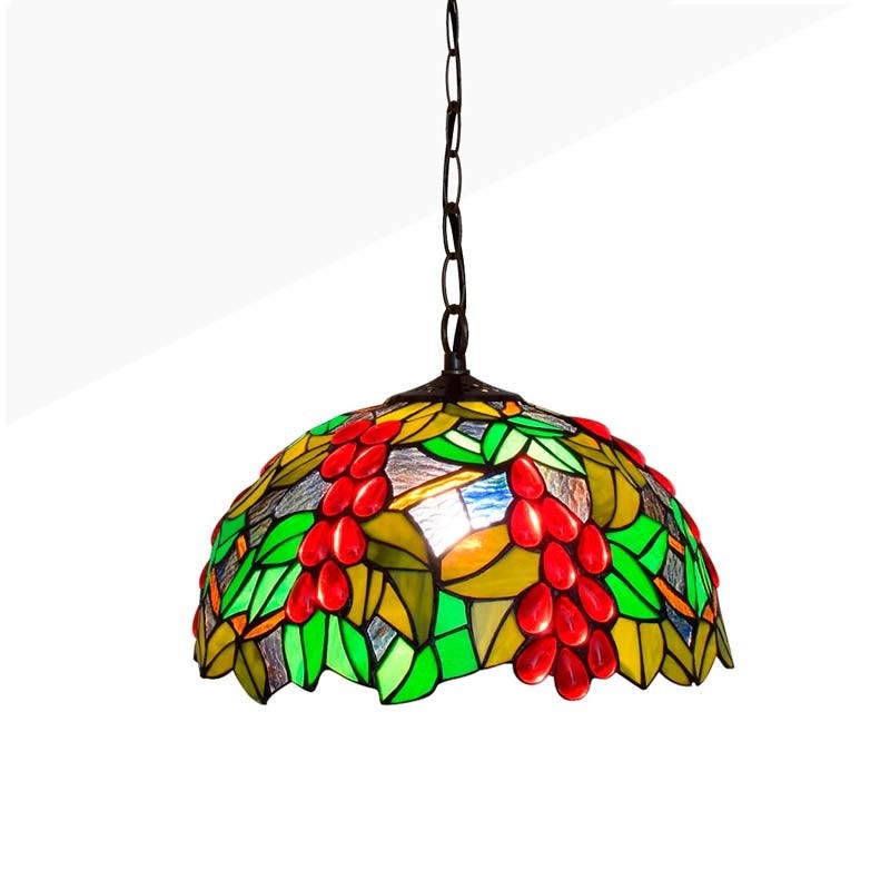 Lampe de table d'inspiration Tiffany avec mosaïque florale en verre
