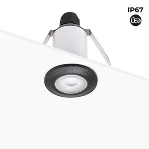 Faretti da Incasso LED Dimmerabili Nero - Amsterdam - 5W - 2700K - ø82mm -  3 pack 