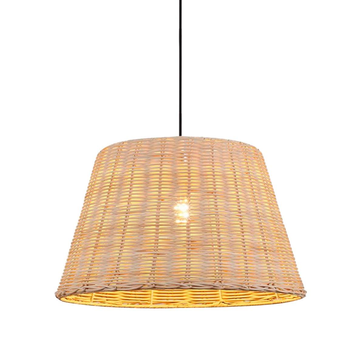 Graziosa Lampada Da Soffitto A Tulipano In Vimini E Rattan Della Modernità Di Metà Secolo Anni 60
