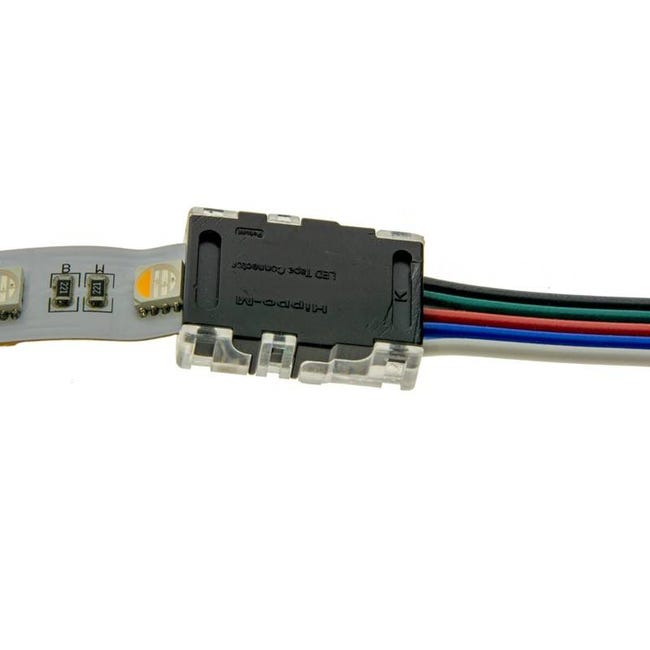 Conector estanco con cable para tira LED COB 220V - 2 pines - Tira 12 mm -  IP67