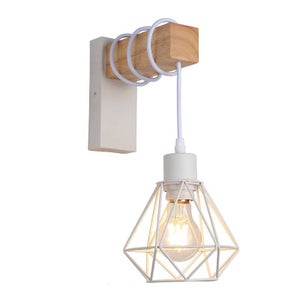 Plafonnier LOFT lampes E14 40W Cage en Fer pour Décor Restaurant/Cuisine/Salle  à manger/Chambre/Séjour/Bar, Lampe Retro Industrielle (40.5 * 24.5cm)