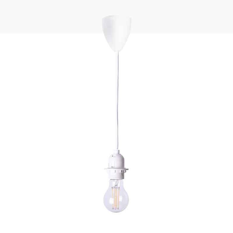 Cable colgante para lámpara de techo - E27 - 130cm - Blanco