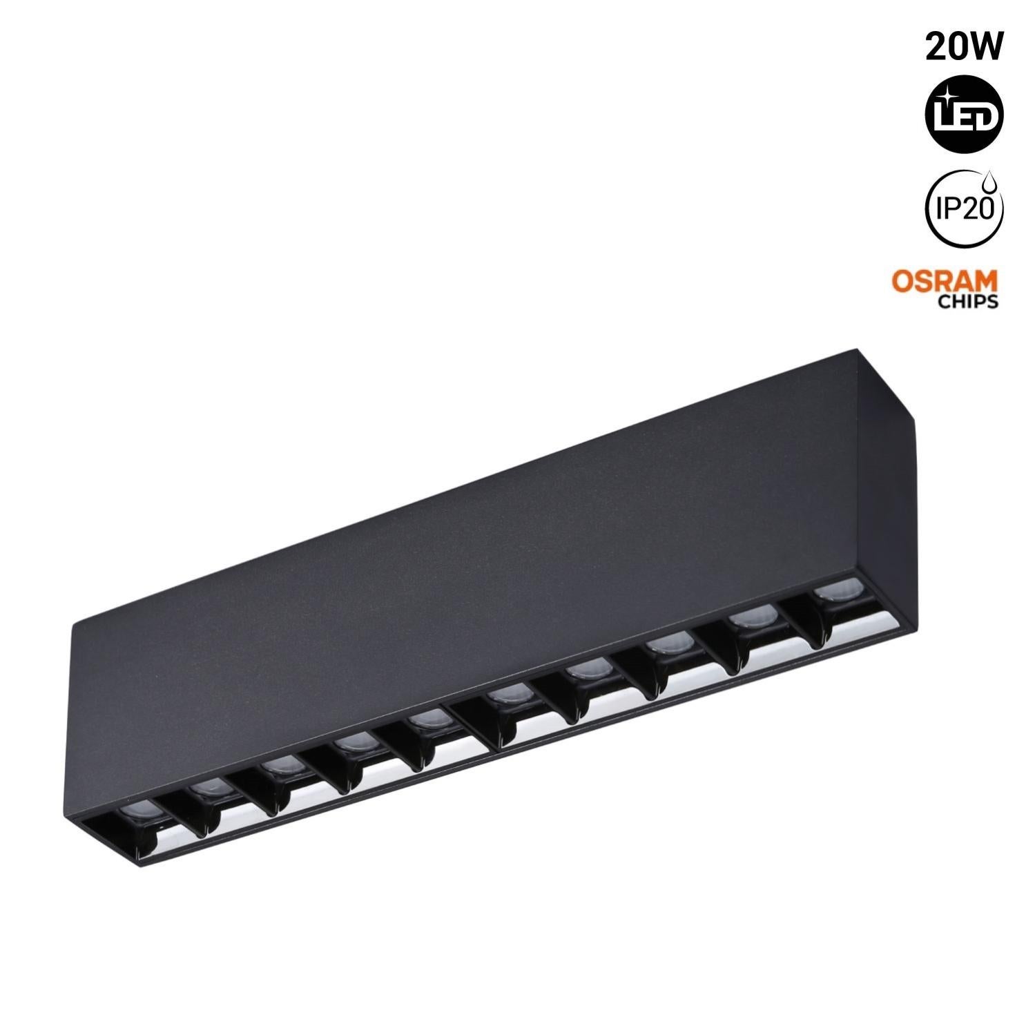 Faretto Lineare LED Da Incasso 10W – Orientabile 25° – UGR<18 – CRI>90 – 2800K Caldo – 850lm – Bianco