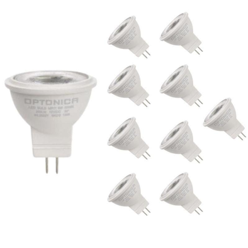 Ampoule LED GU4 MR11 3W 12V Pack de 10 Blanc Froid 6000k