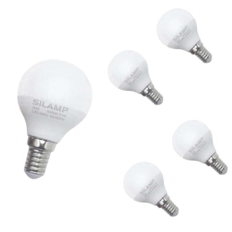 Ampoule LED E14 8W 220V G45 300° (Pack de 5) Blanc Froid 6000k