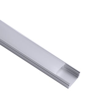 Perfil LED de superficie de 17 mm x 7,8 mm lacado en blanco
