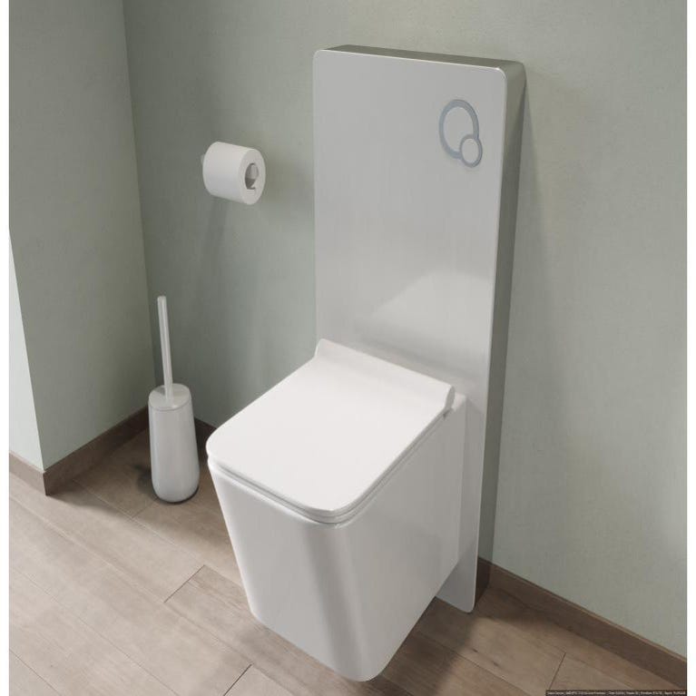WC à Poser Monobloc - Céramique Blanc - 39x75 cm - Fusion
