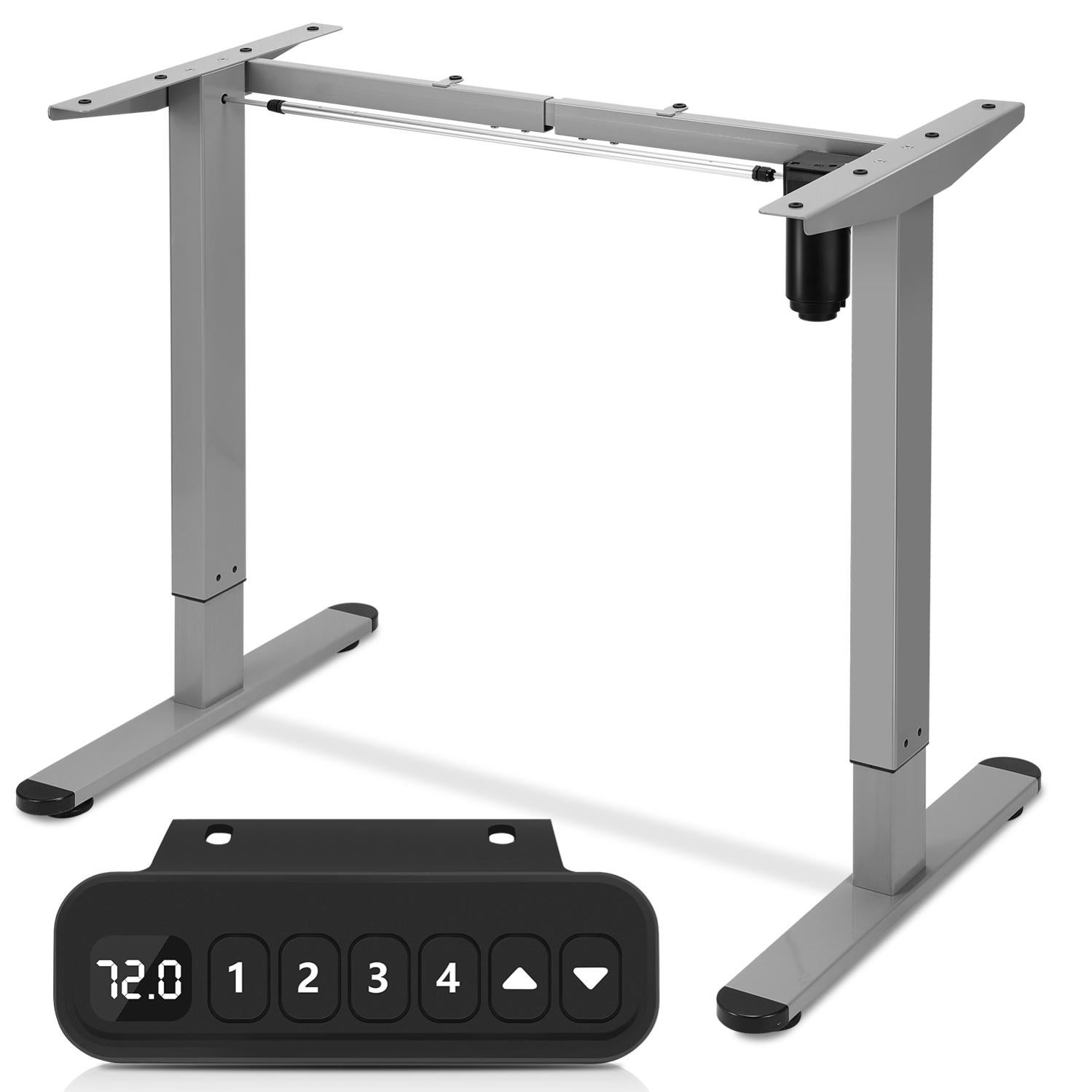 HOMAVO Struttura da scrivania Sit Stand, Struttura da scrivania elettrica con funzione di memoria e anticollisione, Porte di ricarica rapida USB-A e Tipo C, Regolabile in altezza (70-119 cm