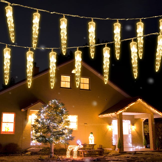 Guirlande lumineuse extérieure de Noël avec fonction timer L10m Eclair