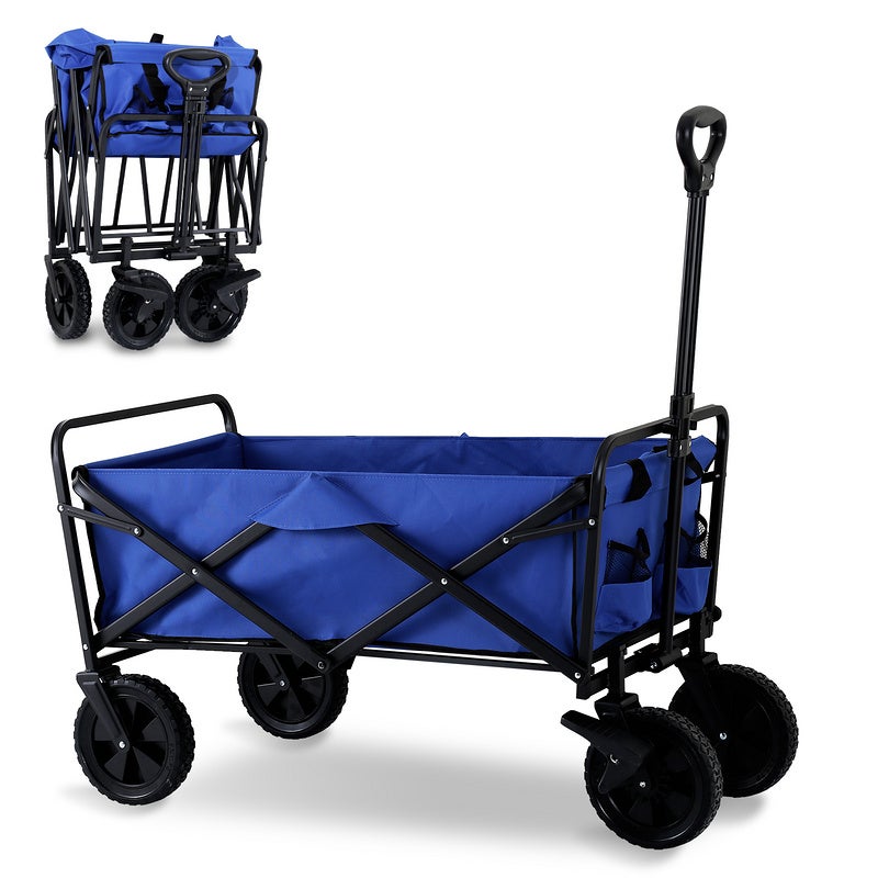 Carretto a mano, carrello da spiaggia, carrello da trasporto blu -  animalmarketonline