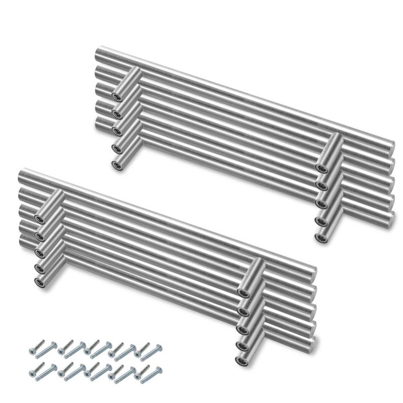 Cabinet In Acciaio Inox Maniglie Porta Della Cucina T Bar Etero Handle Pull Manopole Mobili Hardware VT-01.001