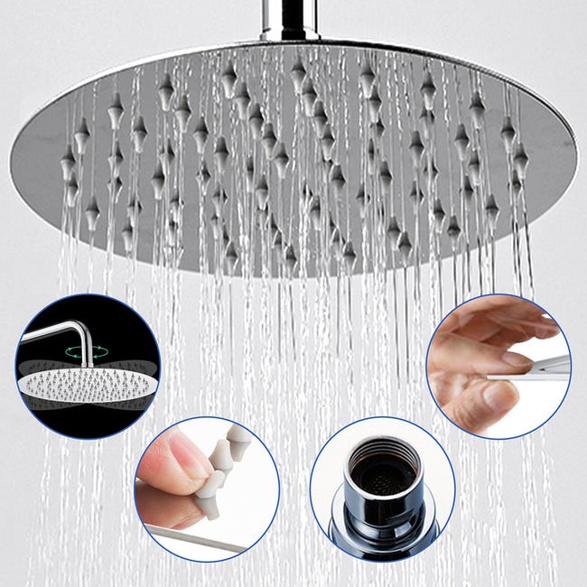 Alcachofa para ducha cabezal de ducha varias funciones de agua ahorro grande  - TodoMasBarato