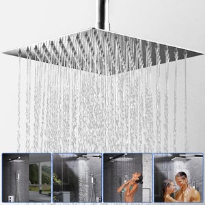 Soffione doccia Sistema doccia Soffione doccia a pioggia con acqua della  foresta pluviale 25 cm