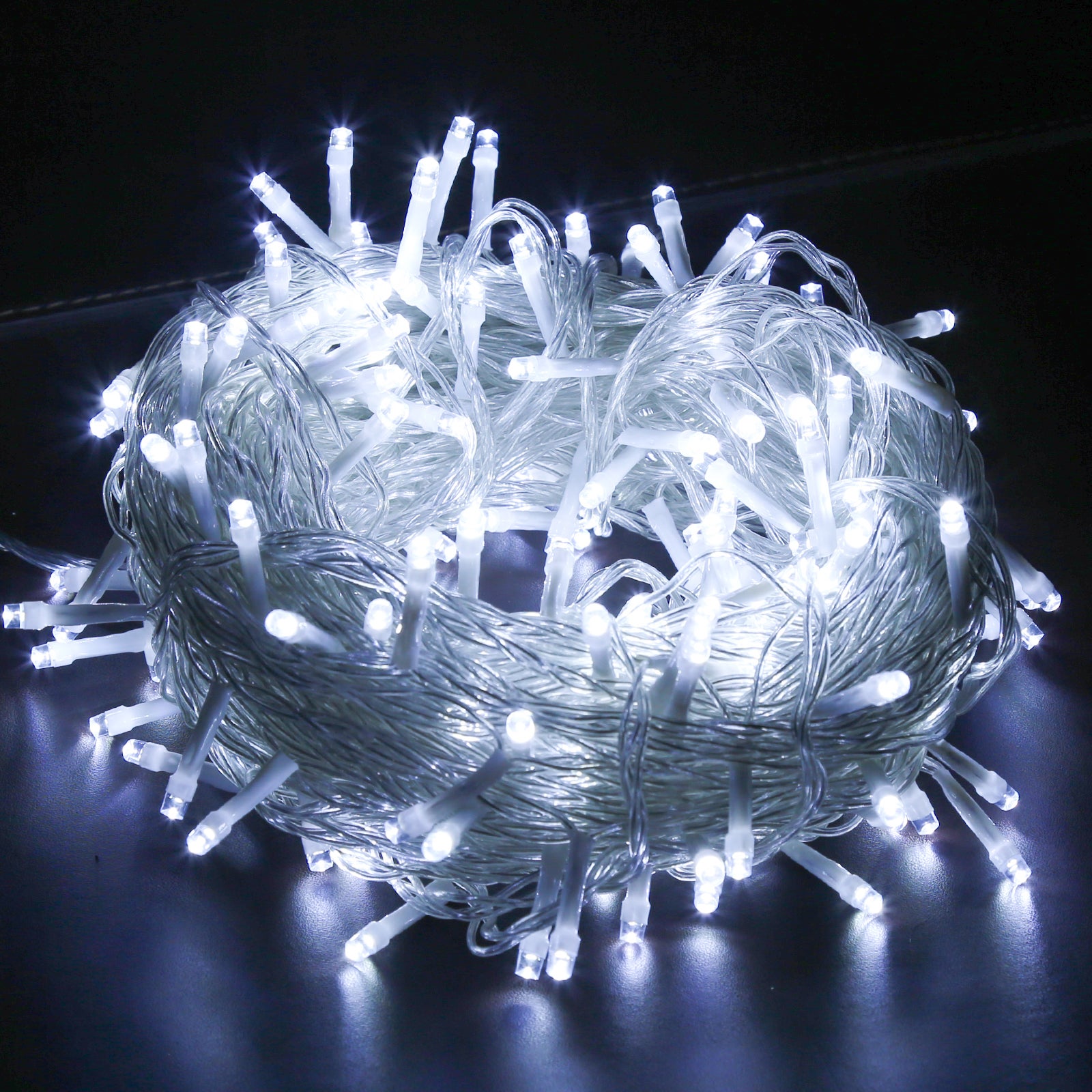Guirlande de Noël extérieure à 120 LED Xmas - L. 200 cm - Blanc froid pas  cher 
