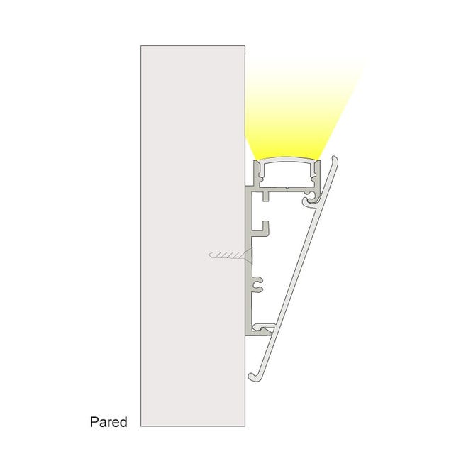 Profilé aluminium suspendu 23X8mm pour ruban LED (2m)