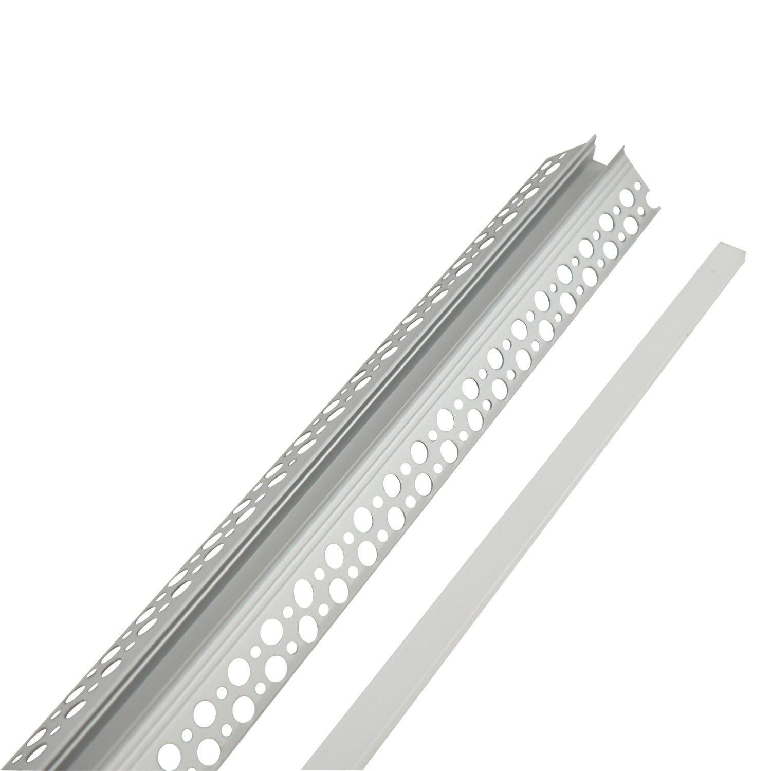 Perfil para tira LED de integración Escayola/Pladur 96x35 Trimless Esquina  de Abajo/Arriba (2m)