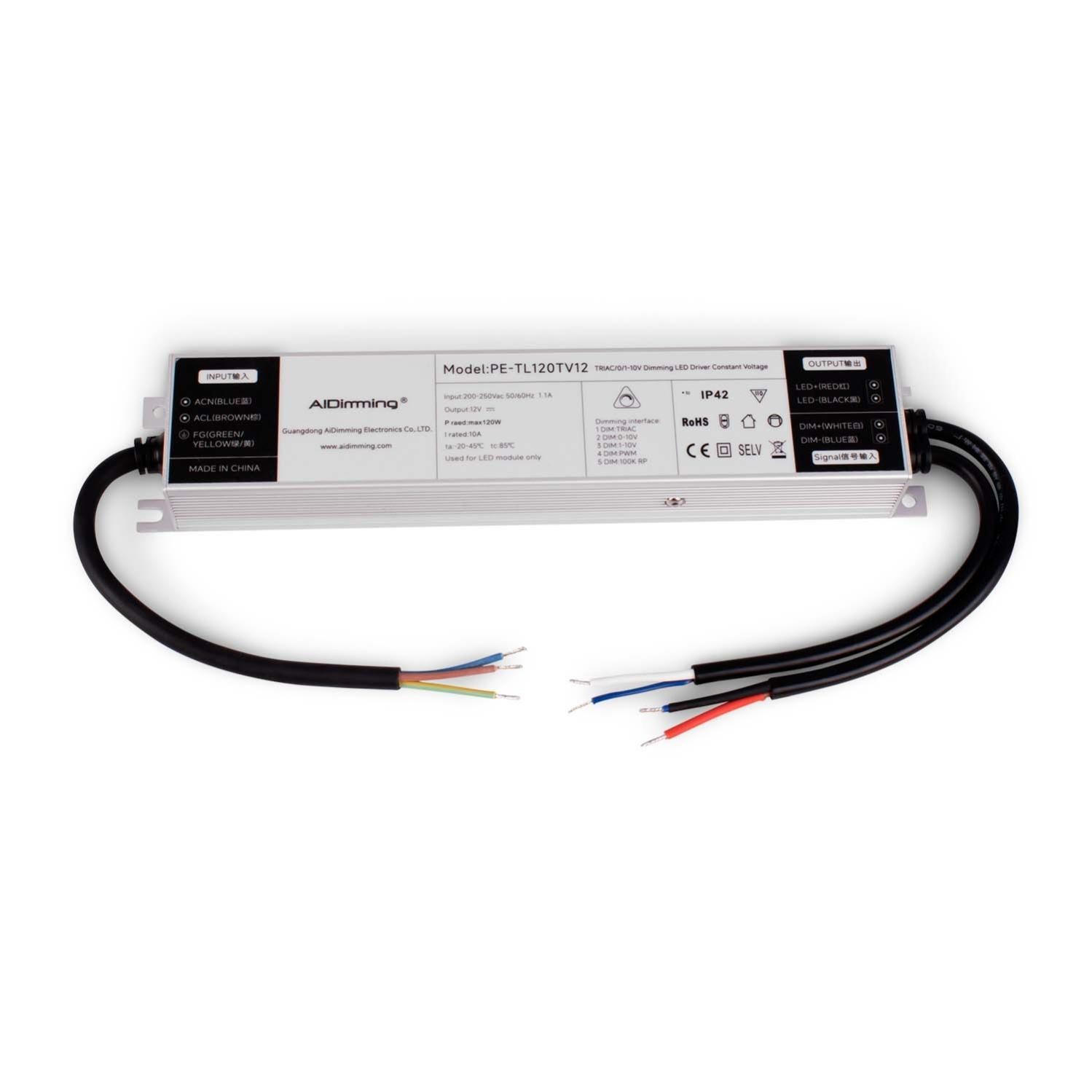 Alimentatore Switching Industriale 120W 12V 10A Su Guida DIN, Modello DR-120-12