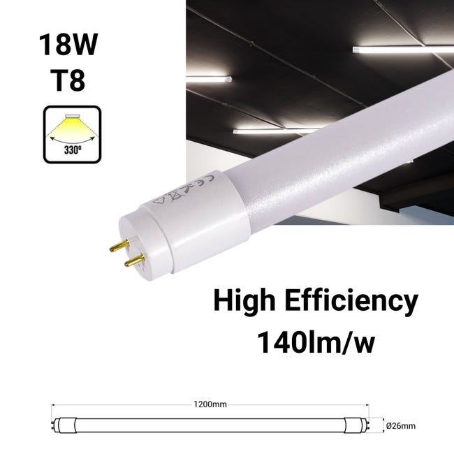 TUBO LED T8 9W 60CM - BLANCO FRÍO (6500K)