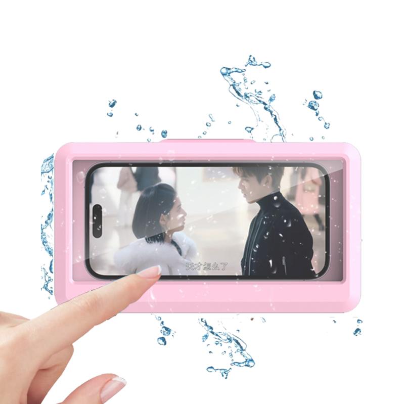 Support de téléphone de douche étanche, étui de téléphone de douche à écran  tactile Anti-buée, support de téléphone mural