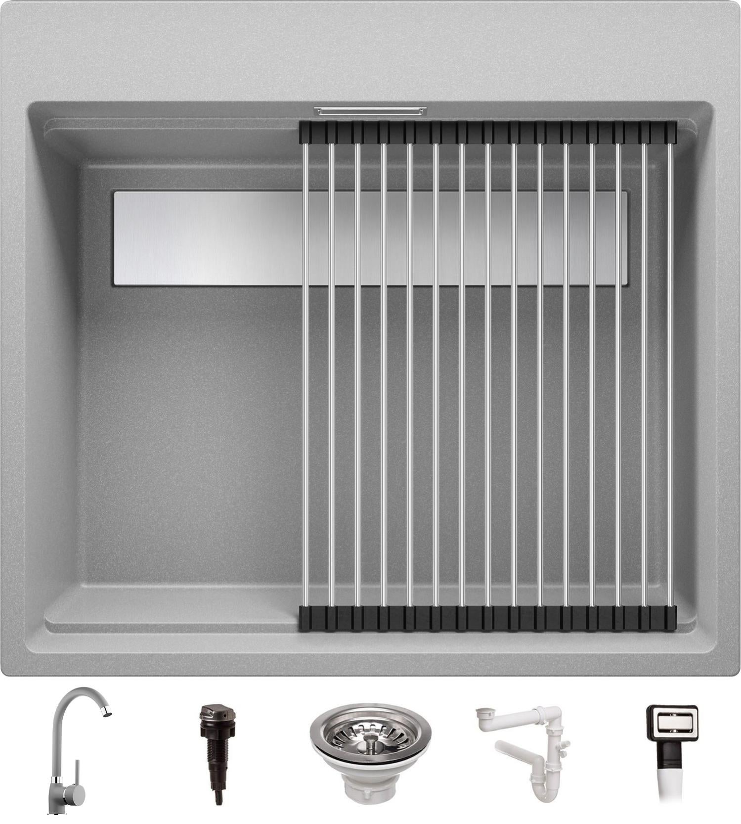 SET SCARICO PER LAVELLO IN CERAMICA A DUE VASCHE CON ATTACCO - Foto 7