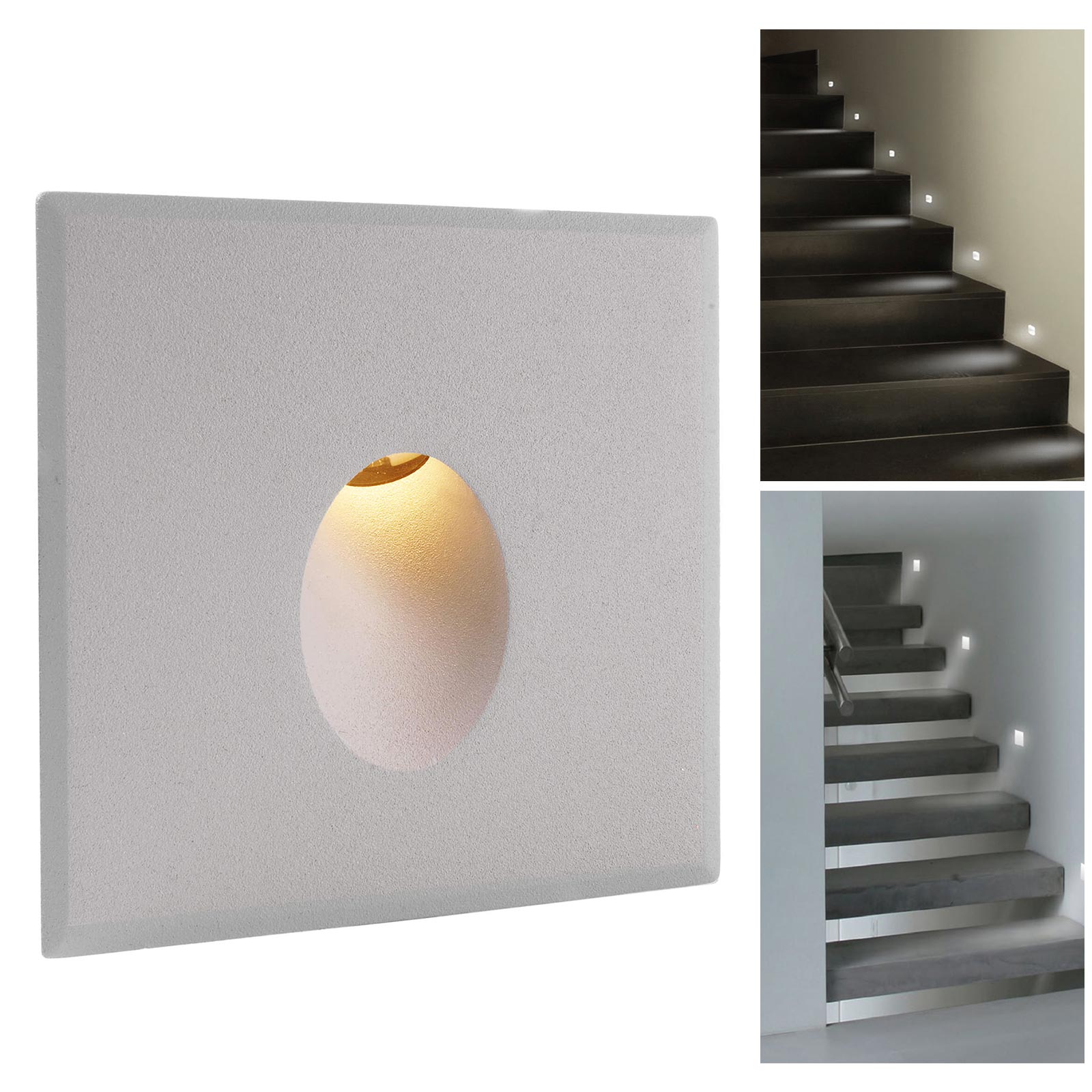 Segnapassi Incasso Muro Faretto Led W Luce Calda Scale Ingresso V Goccia Grigio Leroy Merlin