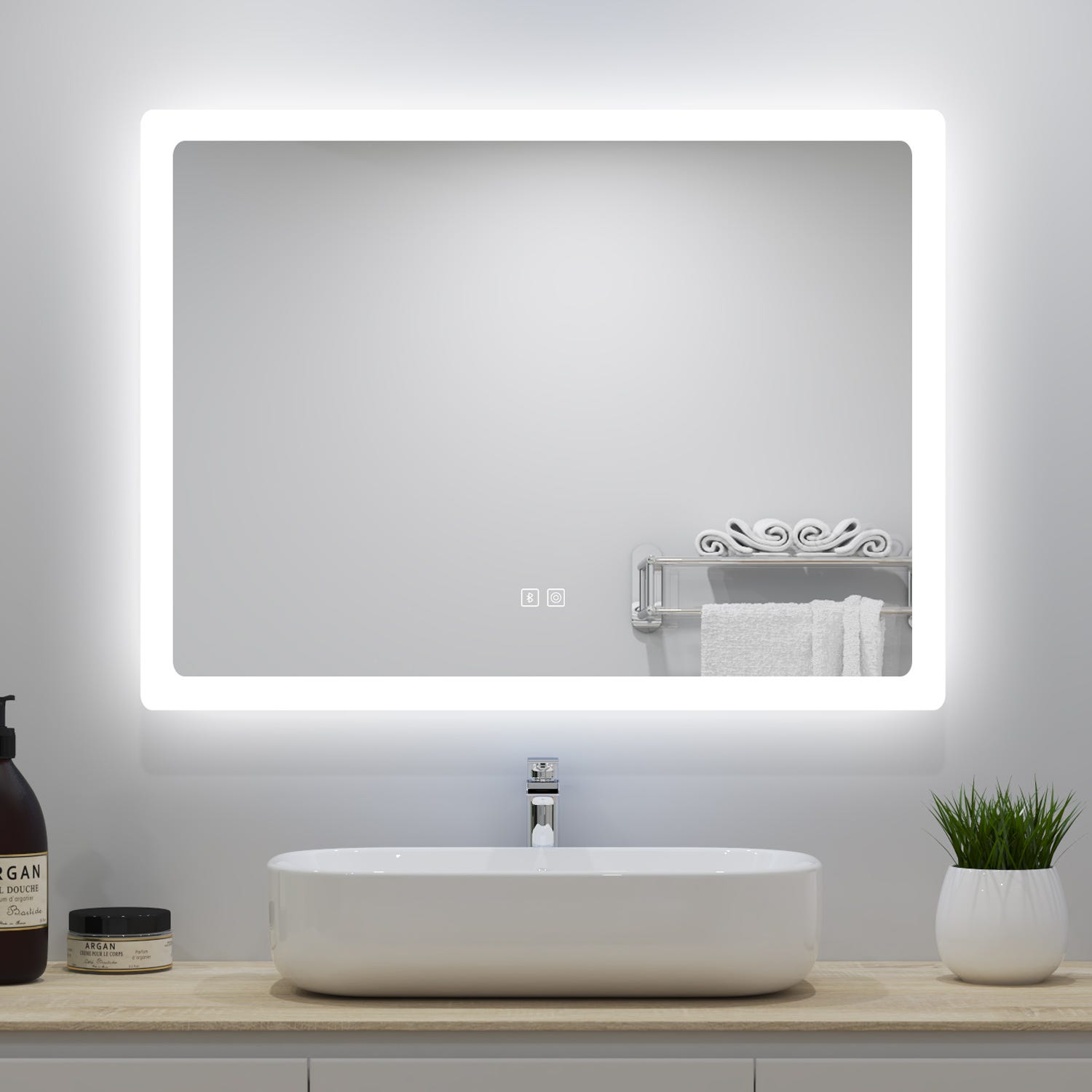 Apliques baño luz espejo blanco. Compra online, por teléfono o en tienda.