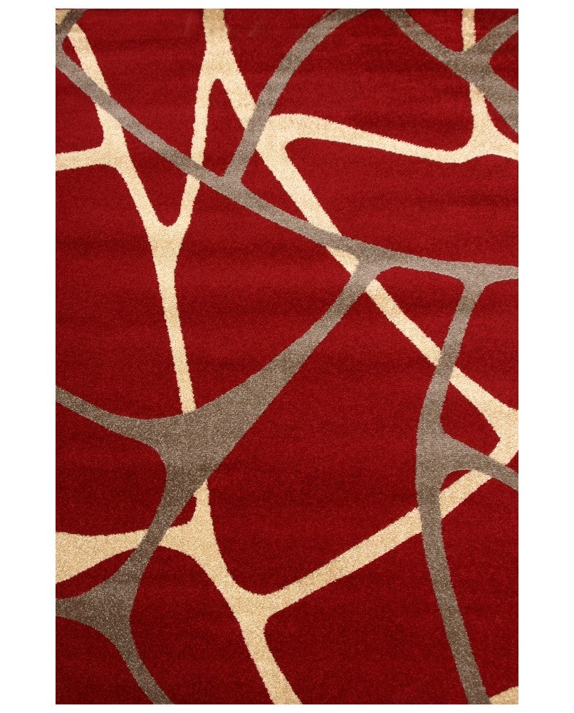 Alfombra de hogar 100% polipropileno 160 x 230 cm modelo sofia color rojo - crevicosta.