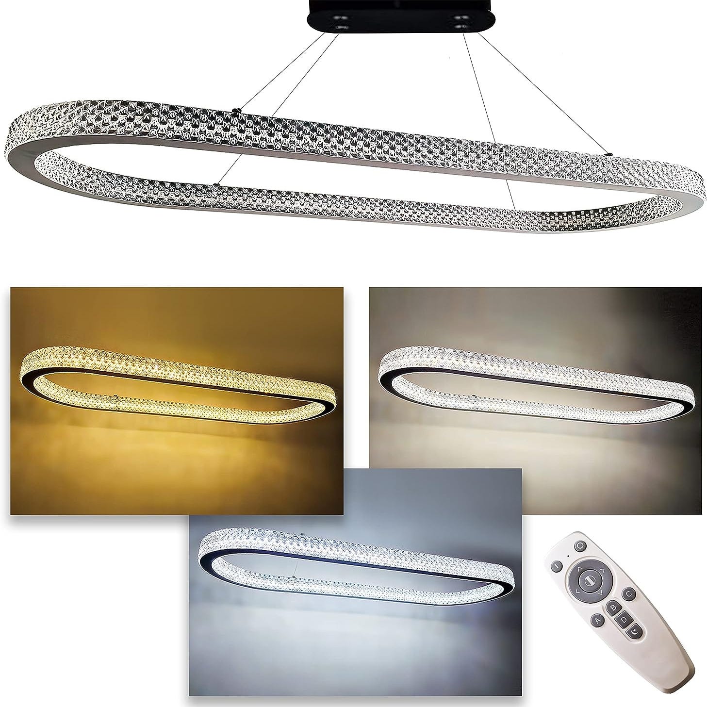 Lampadario LED a sospensione soffitto design L sospeso moderno Dimmerabile  Luce