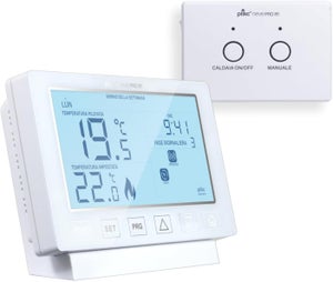 termostato ambiente per caldaia da incasso 220v elettronico manuale a  batteria