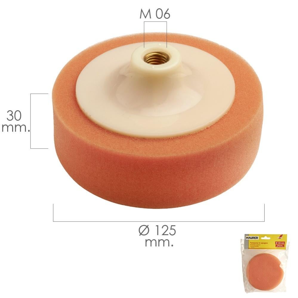 Disco Pulidor Esponja Para Amoladora Pulidora 125 Mm M14 Leroy disco-pulidor-esponja-para-amoladora-pulidora-125-mm-m14-leroy