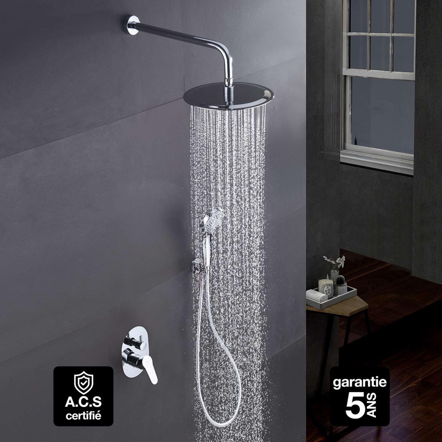 Colonne de Douche Murale Encastrée IMEX OSLO Chromé Leroy Merlin