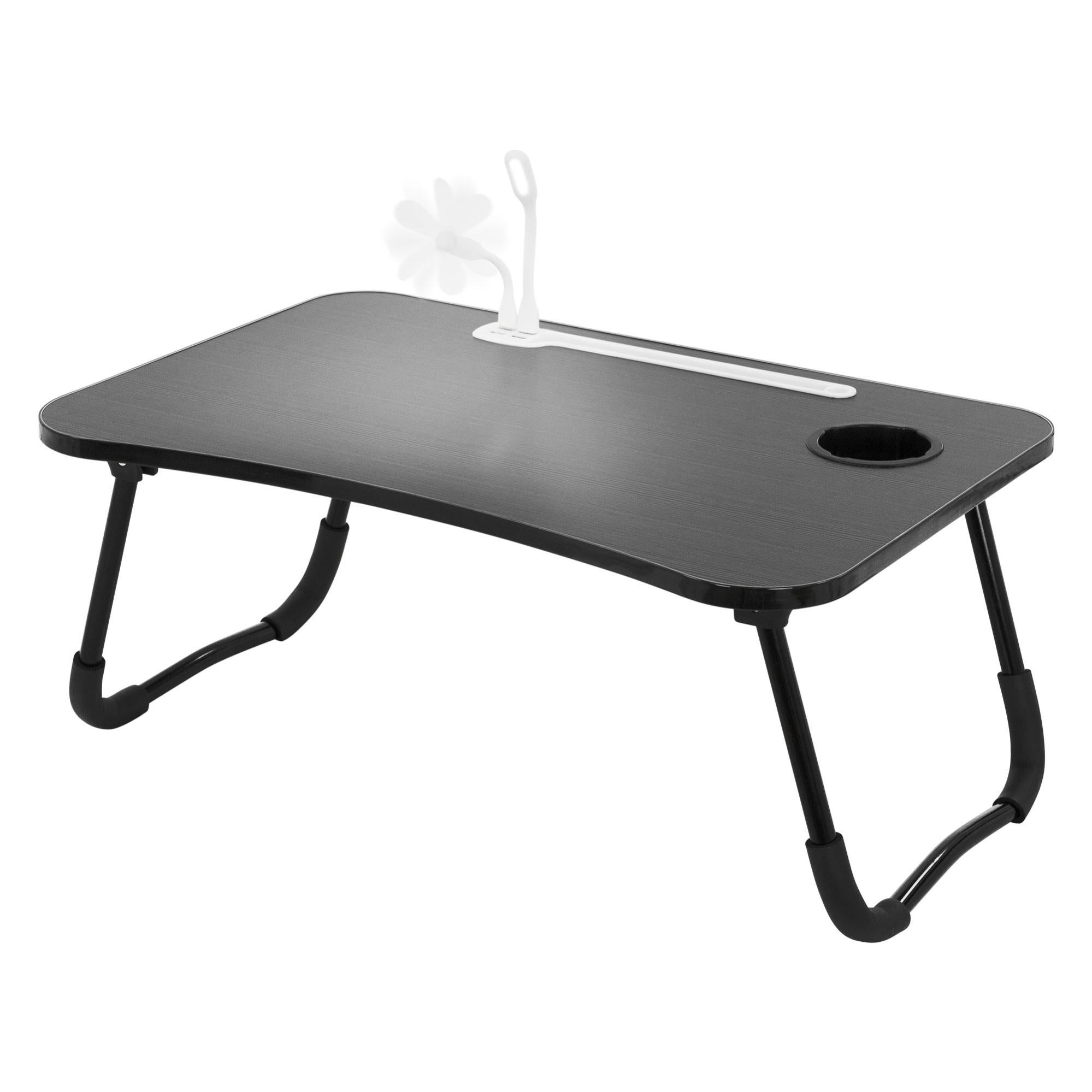Tavolo pieghevole per computer portatile, carico pesante, supporto da scrivania per colazione, vassoio da letto per camera da letto, studio, scrivania per computer
