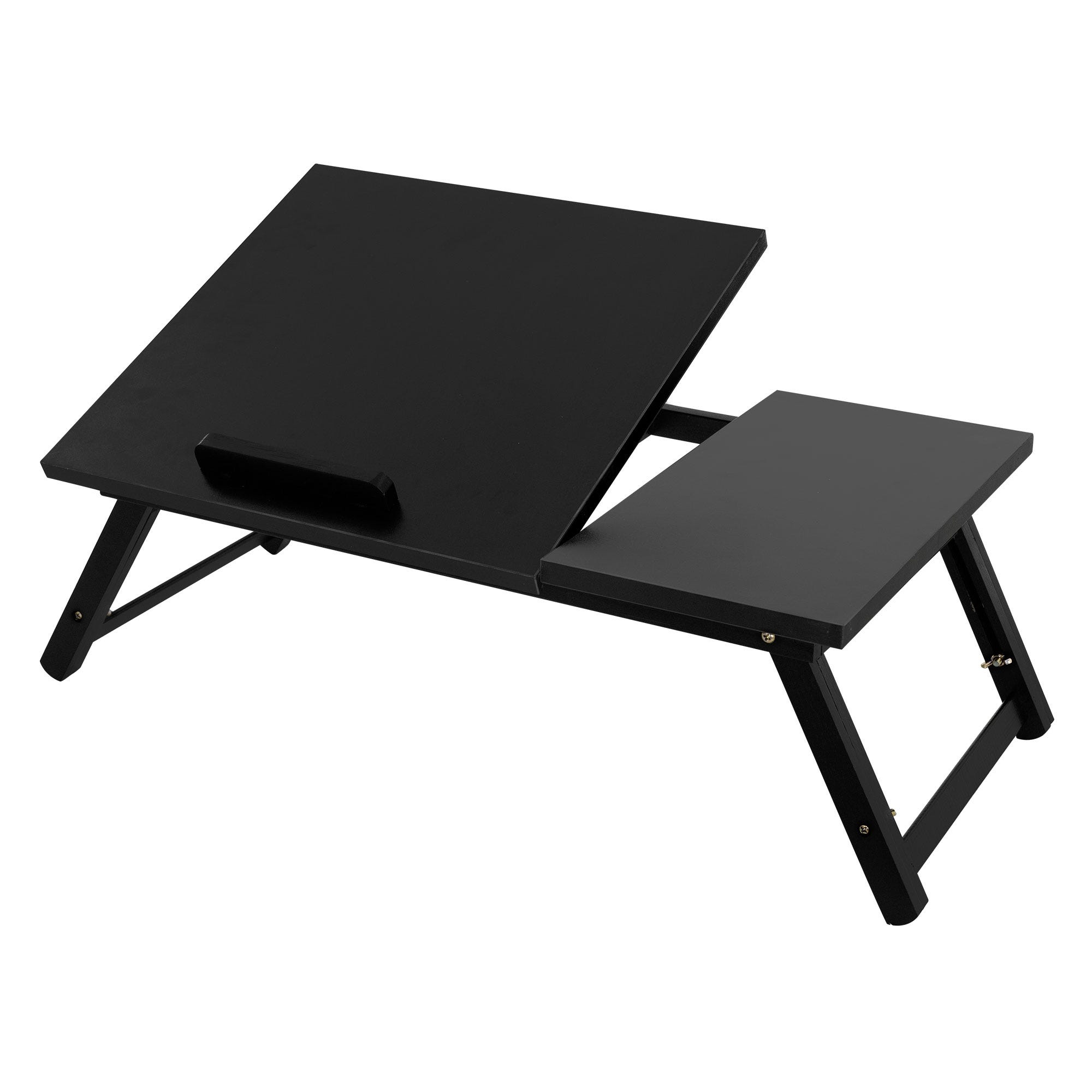 Réhausseur pour ordinateur portable Table de lit Support réglable et  pliable, en MDF et métal, 55 x 32 x 23 cm, Naturel - Costway