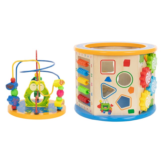 Cube d'activités en bois 6 en 1 - Jouets Éducatif - Jouets bébé
