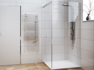 Secador de toallas eléctrico blanco - JULY - 600 watt - 114,90 x 60