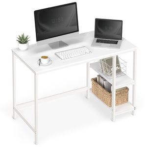 Klein bureau, blanc, 100 x 48 x 74 cm, table d'ordinateur, table