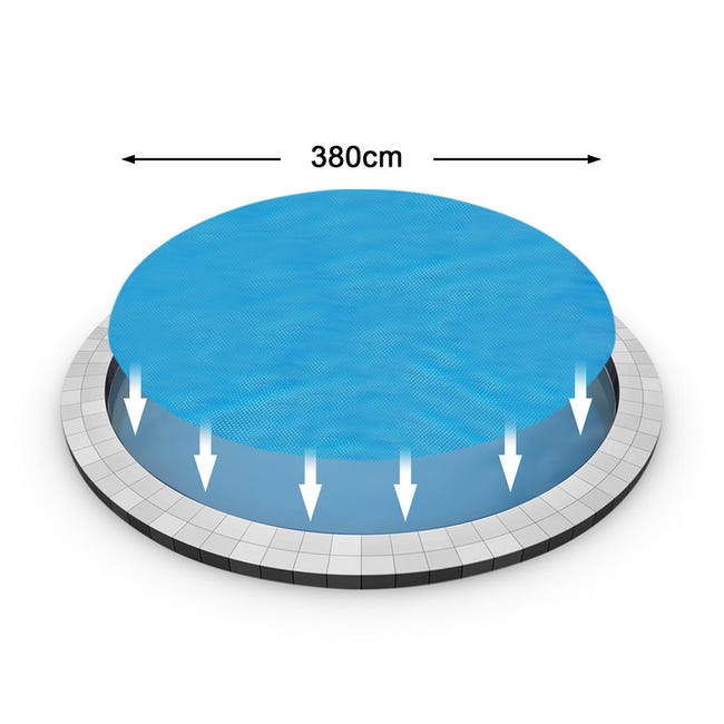 Housse de piscine solaire, housse de chauffage rectangulaire bleue