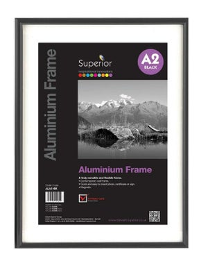 Cadre photo A4 couleur argent  Contours aluminium et vitre en verre - LA  CADRERIE