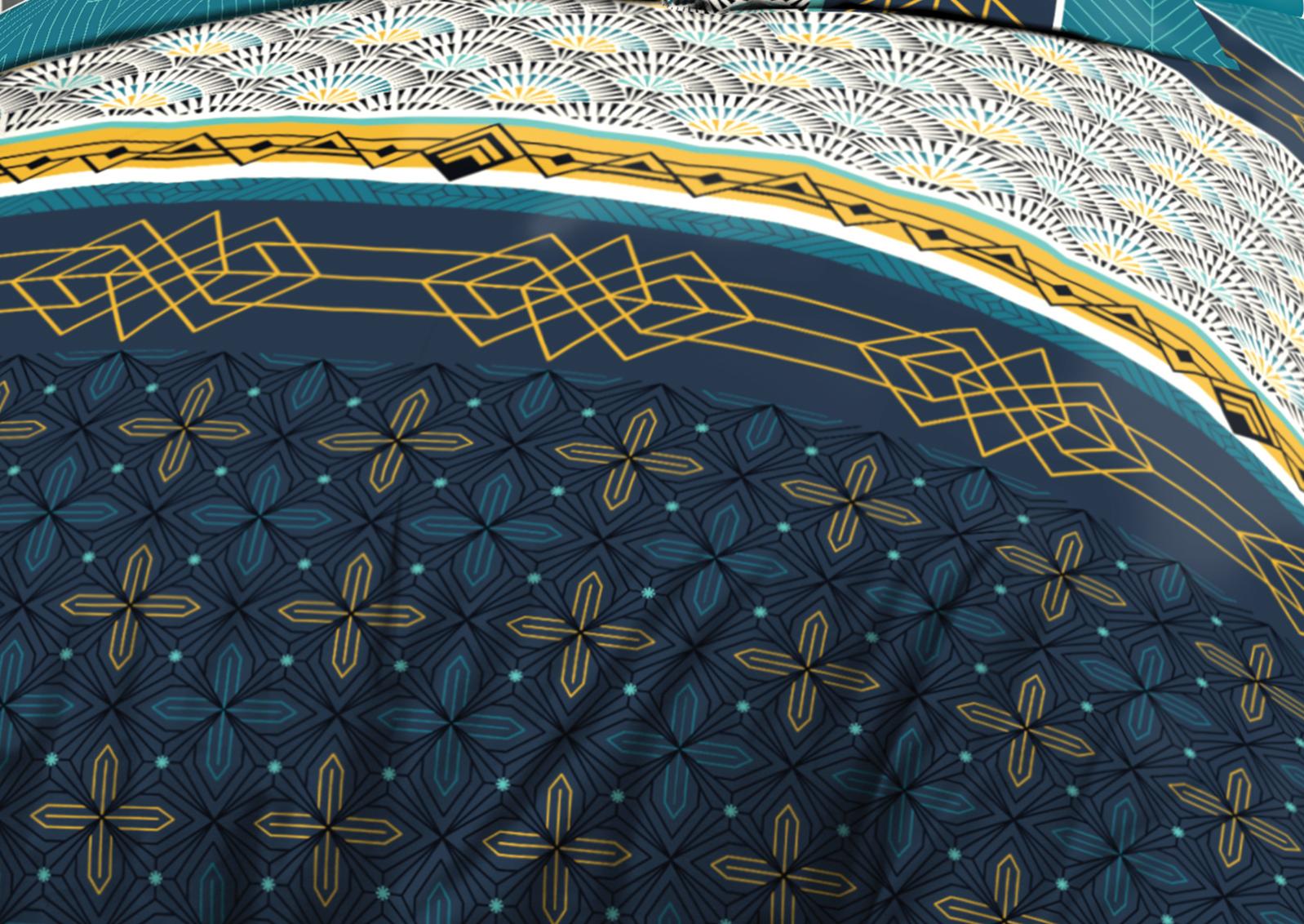 Parure Drap plat + drap-housse 160x200 + 2 T - Pur coton 57 fils - Biarritz - 2