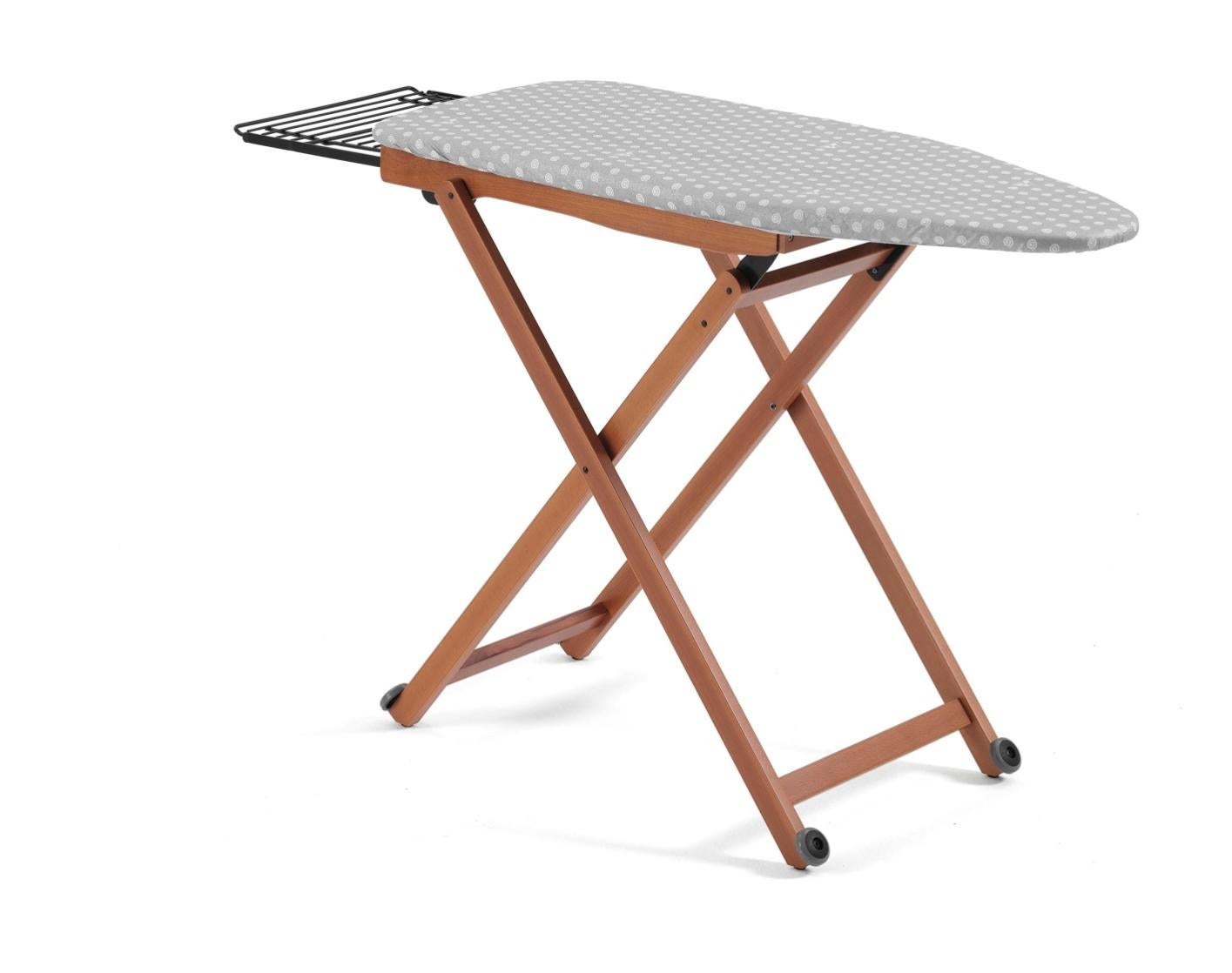 Tavolo Da Stiro Taurus Argenta Black - Altezza Regolabile Fino A 81 Cm, Superficie 32x110 Cm, Fodera In Cotone | Pieghevole E Stabile