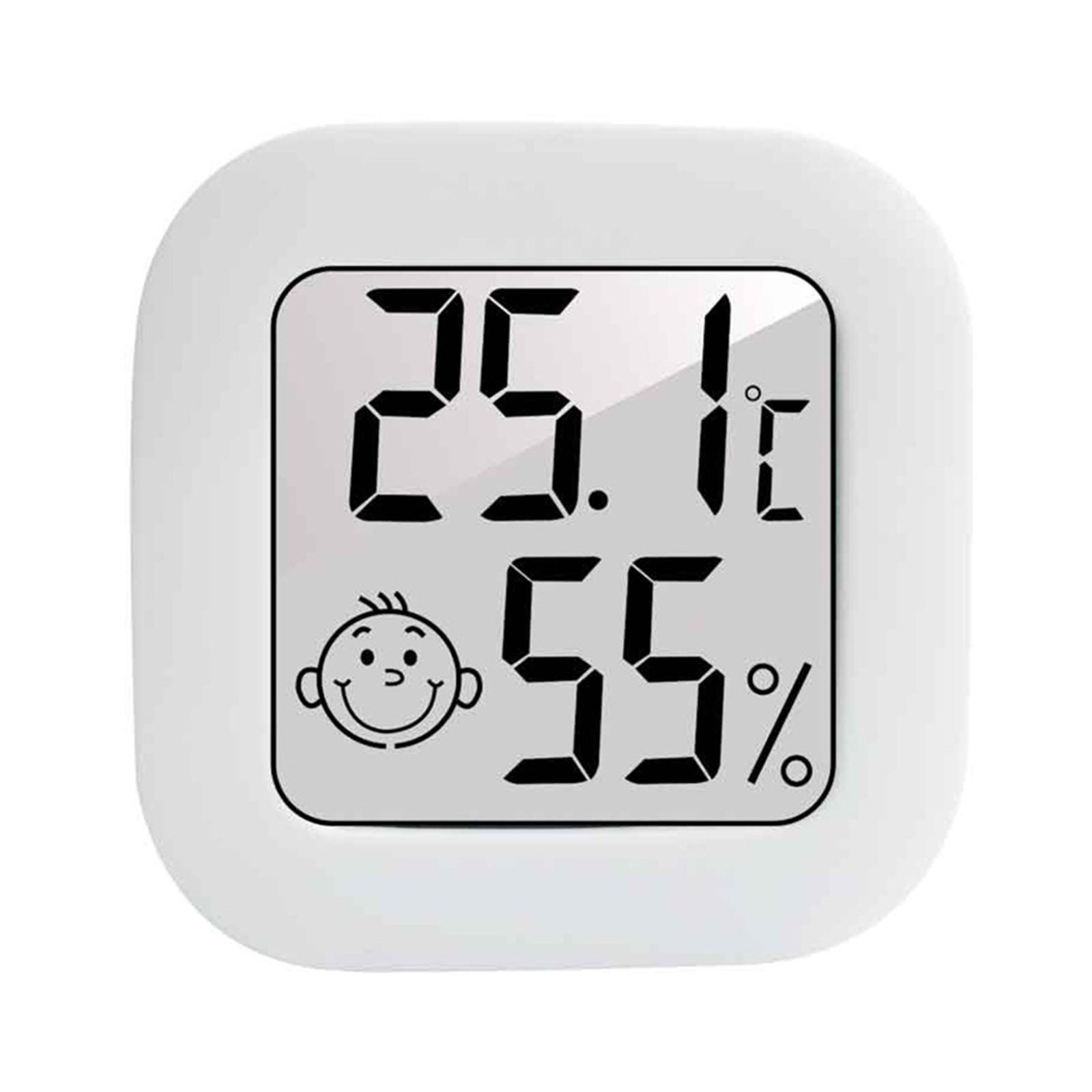 Station météo Yokuli Mini thermomètre numérique d'intérieur,  hygromètre, humidité, horloge, prévisions météorologiques, affichage de la  valeur max min