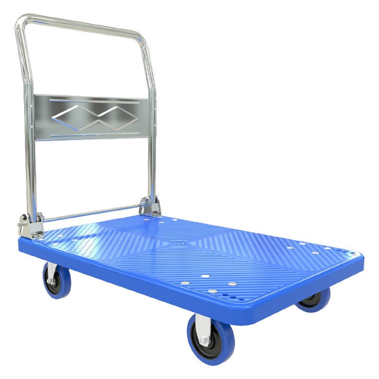 Carrello portapacchi per trasporto pieghevole con ruote silenziose girevoli  Portata max 200kg Pianale Extra-Large