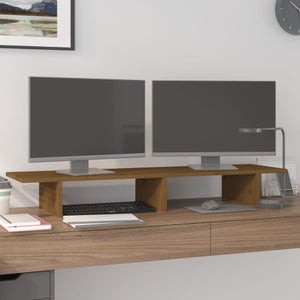 VidaXL Soporte de monitor madera contrachapada gris Sonoma 100x24x13cm