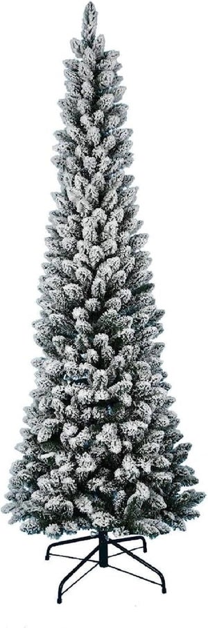 Albero di Natale Innevato Slim Praga 210 Cm - Bricolfer
