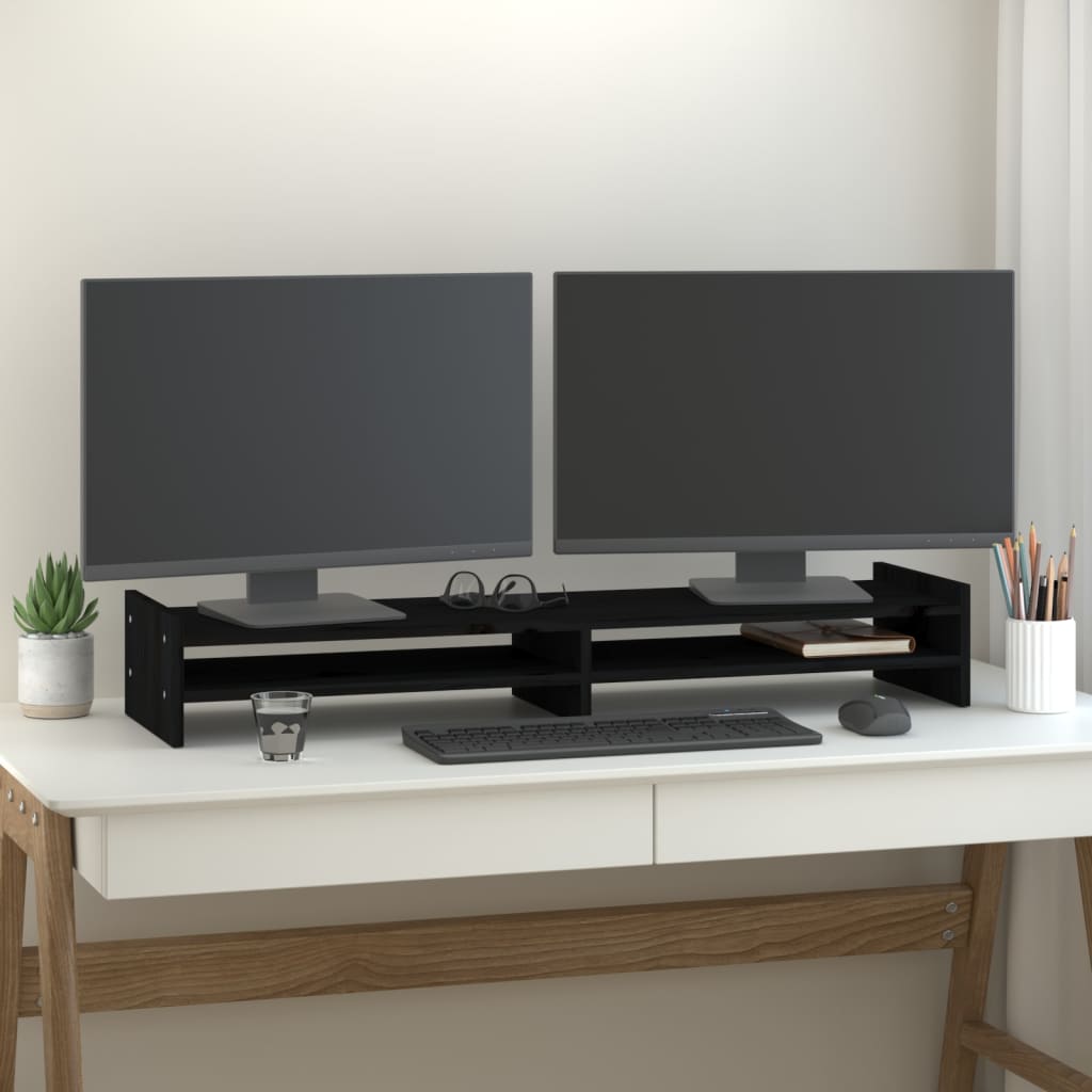 Maison Exclusive - Supporto per Monitor Nero 100x24x13 cm in Legno  Multistrato