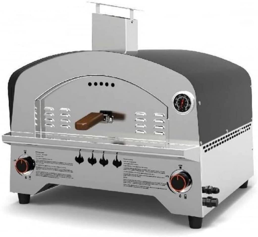 Forno per Pizza a Gas in Acciaio Inox Doppio Bruciatore Speedy500