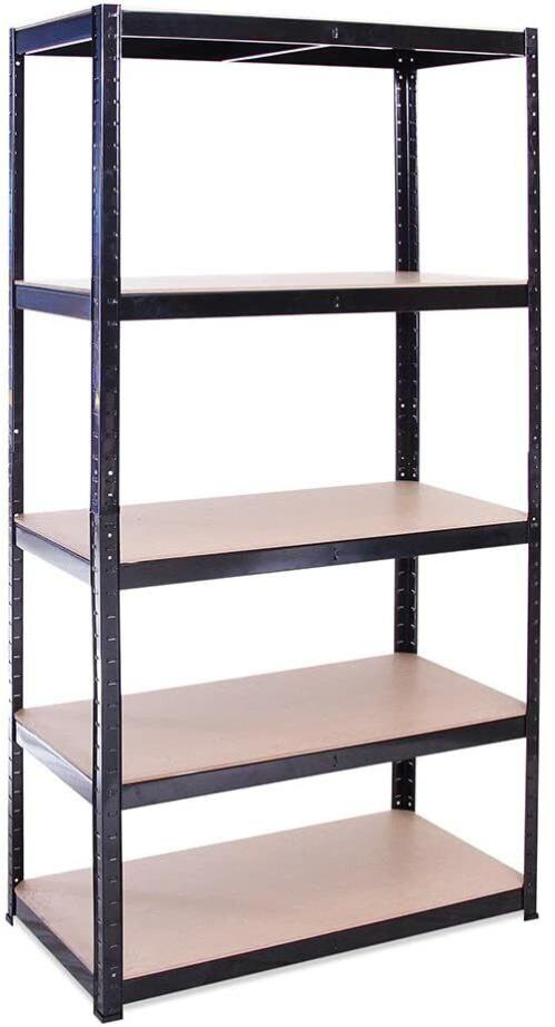Scaffale Angolare Monzana Per Garage - 5 Ripiani, Carico 875kg, Metallico, 180x70x40 Cm - Foto 7