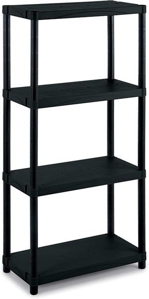 Relaxdays Scaffale in Metallo, con Ripiani, Dispensa per Cucina &  Ripostiglio, Universale, HLP 161x58x34, Nero